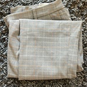 h&m worn once plaid work pants size 4
